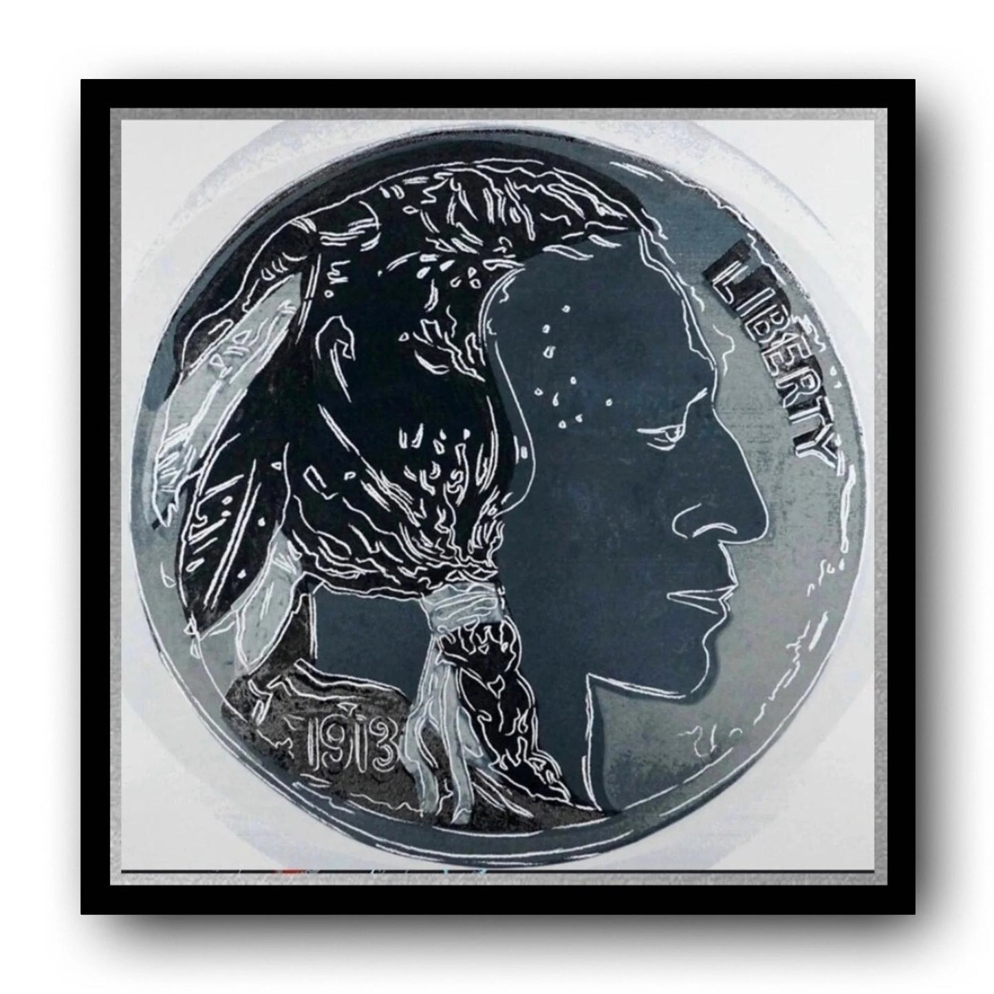 Andy Warhol Silkscreen - Indian Head Nickel FS# 385