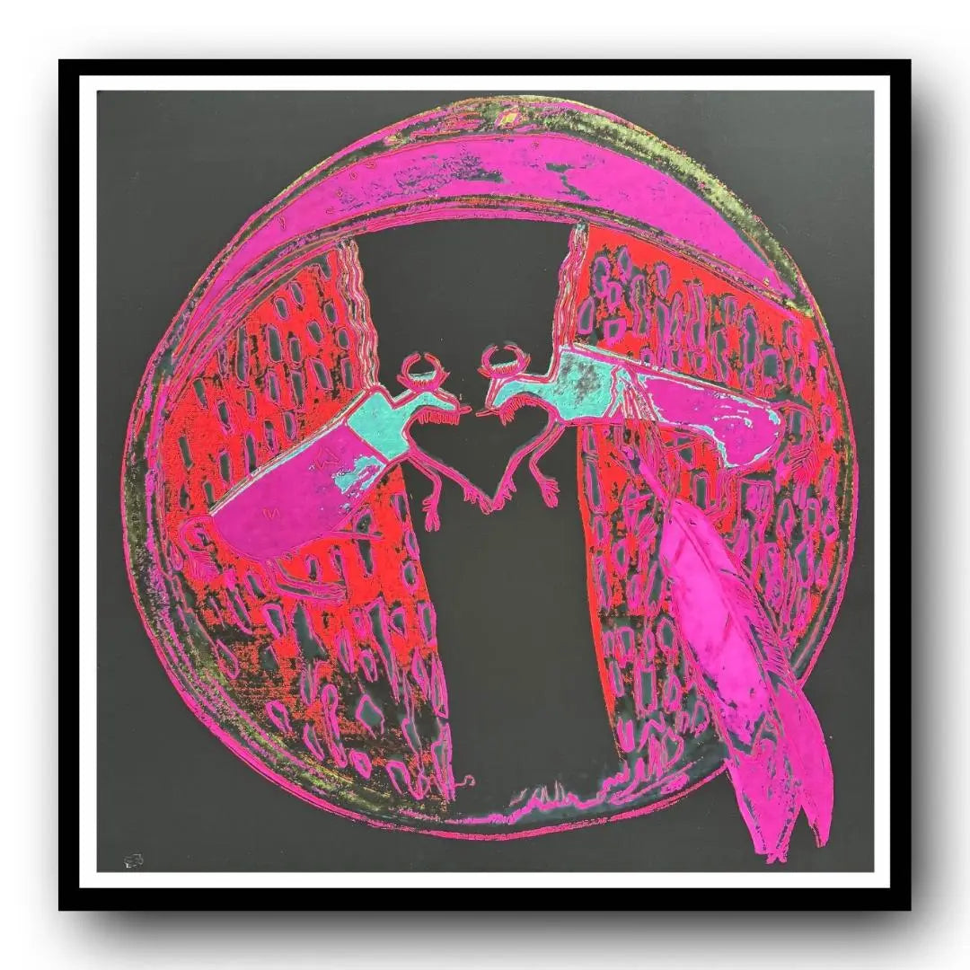ANDY WARHOL– “Indian Shield"- Pink Trial Screenprint- Cowboys and Indians- Unsigned Proof- Museum Quality 36x36" Wall Art