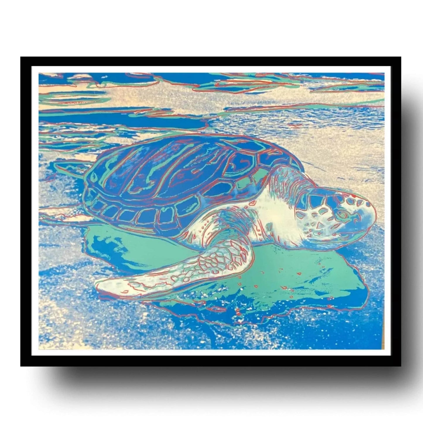 ANDY WARHOL “Turtle" Silkscreen Proof– Endangered Species- Museum Quality 31 1/2 X 39 3/8" Wall Art Print