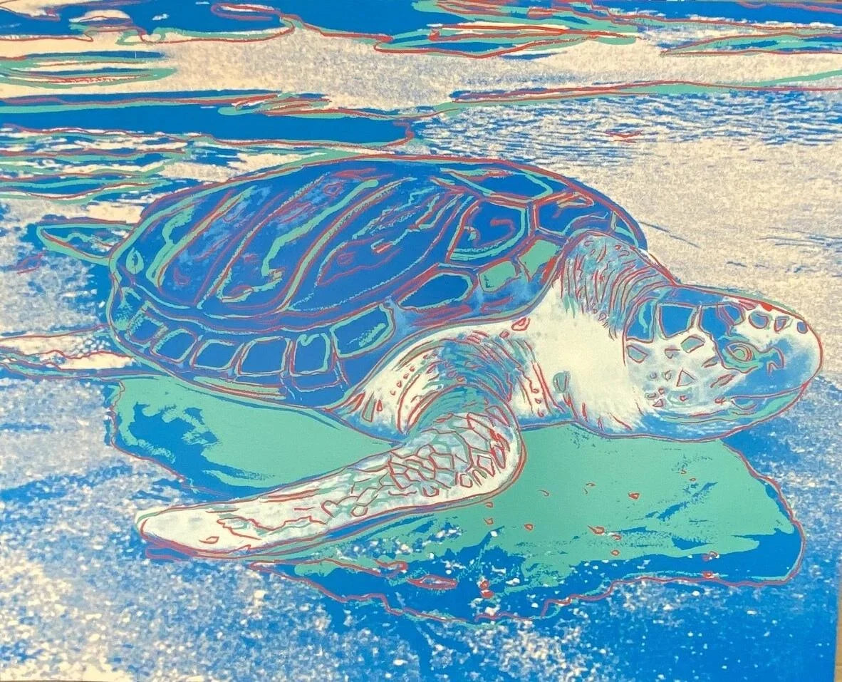 ANDY WARHOL “Turtle" Silkscreen Proof– Endangered Species- Museum Quality 31 1/2 X 39 3/8" Wall Art Print