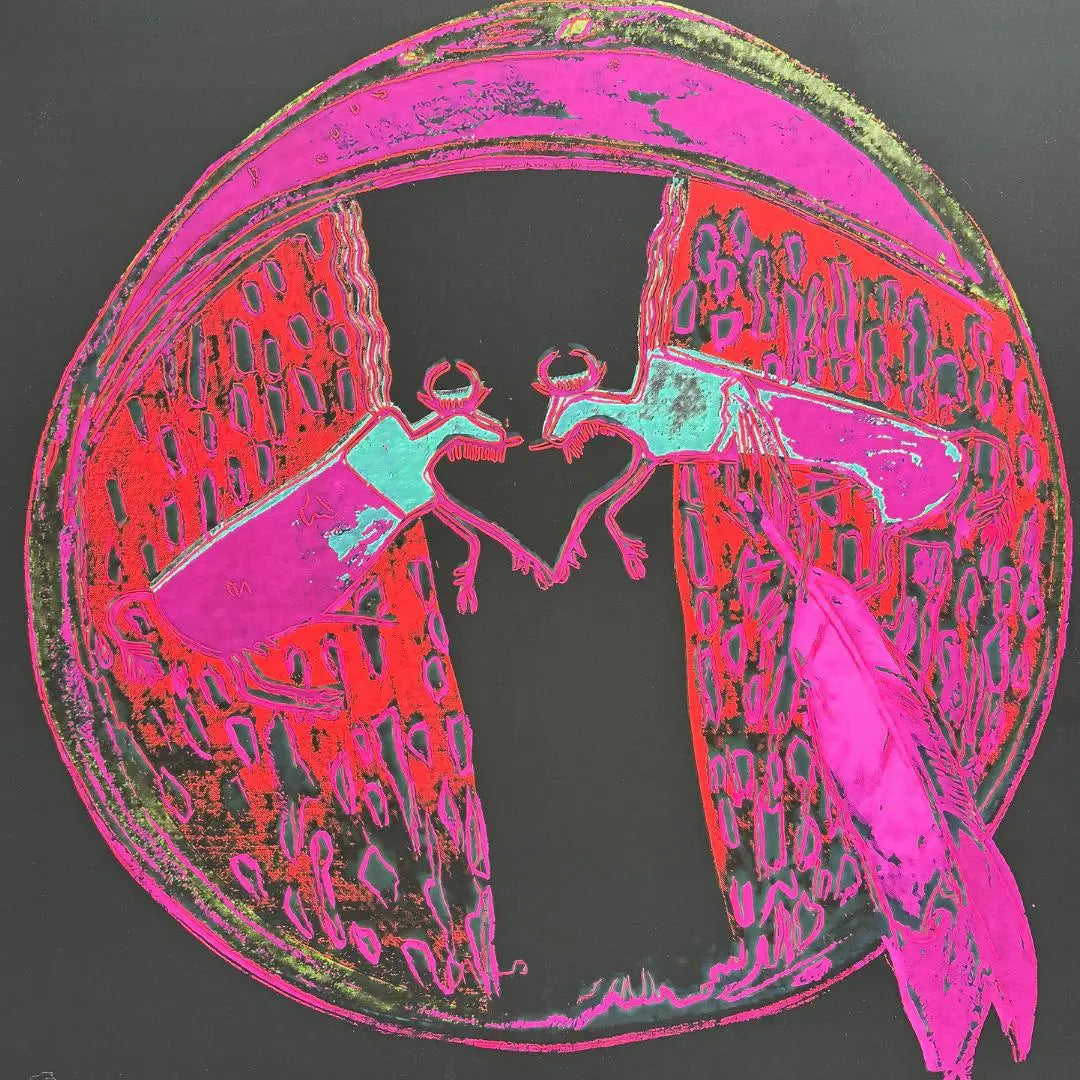 ANDY WARHOL– “Indian Shield"- Pink Trial Screenprint- Cowboys and Indians- Unsigned Proof- Museum Quality 36x36" Wall Art