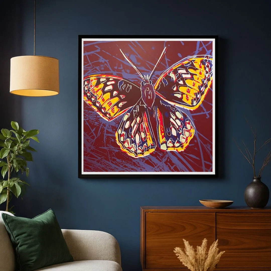 ANDY WARHOL “Silverspot"(Butterfly)Silkscreen Proof– Endangered Species- Museum Quality 38 X 38"Wall Art