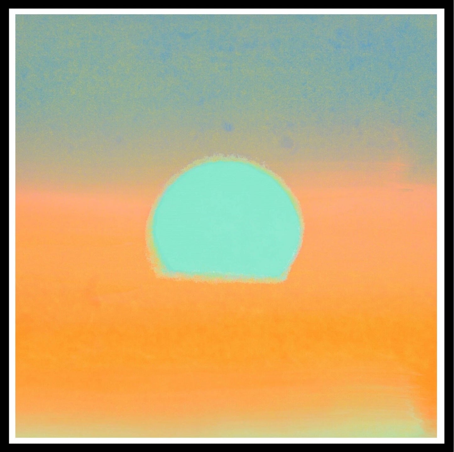 ANDY WARHOL– “Sunset" #17 Unique Screenprint- Unsigned Proof Edition-Museum Quality 34x34" Wall Art