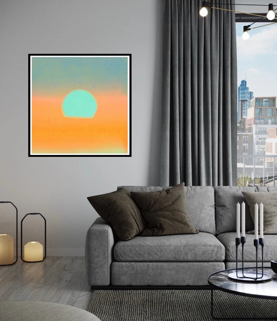 ANDY WARHOL– “Sunset" #17 Unique Screenprint- Unsigned Proof Edition-Museum Quality 34x34" Wall Art