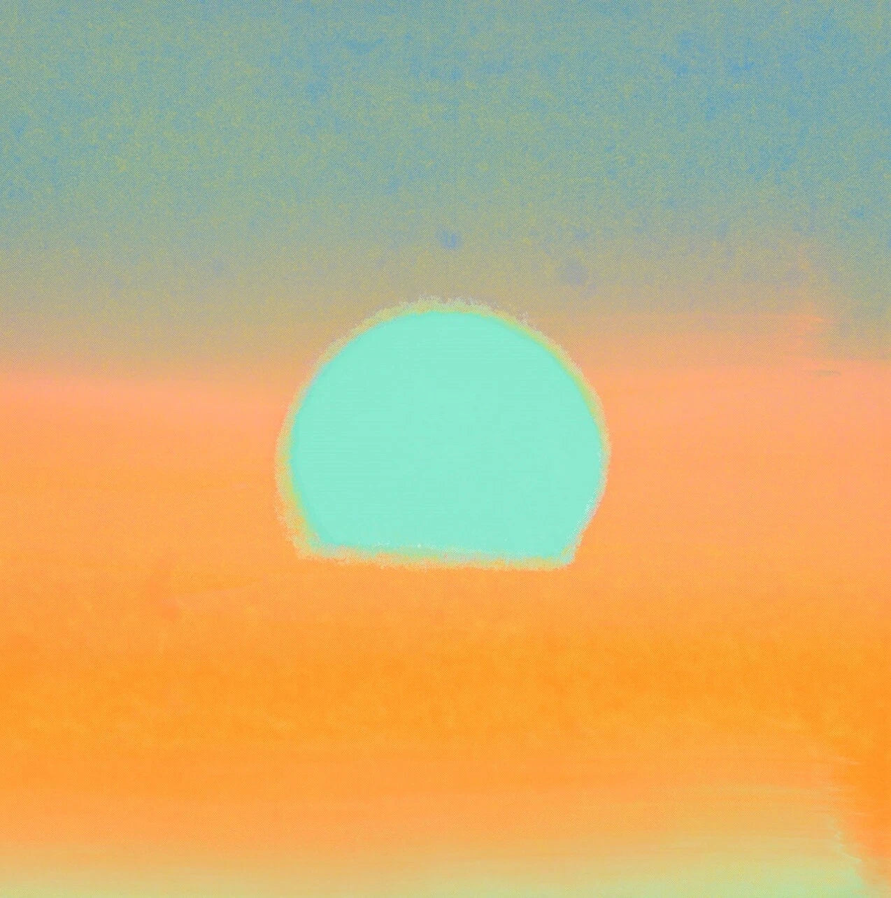 ANDY WARHOL– “Sunset" #17 Unique Screenprint- Unsigned Proof Edition-Museum Quality 34x34" Wall Art