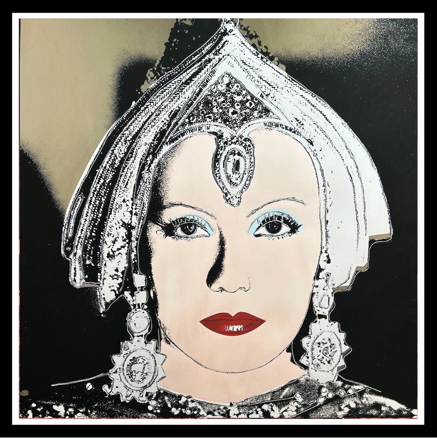 ANDY WARHOL "Star" FS # 260 Garbo Beige Faced Trial Proof- Myths Screenprint- Museum Quality- Diamond Dust- 38 x 38" Wall Art
