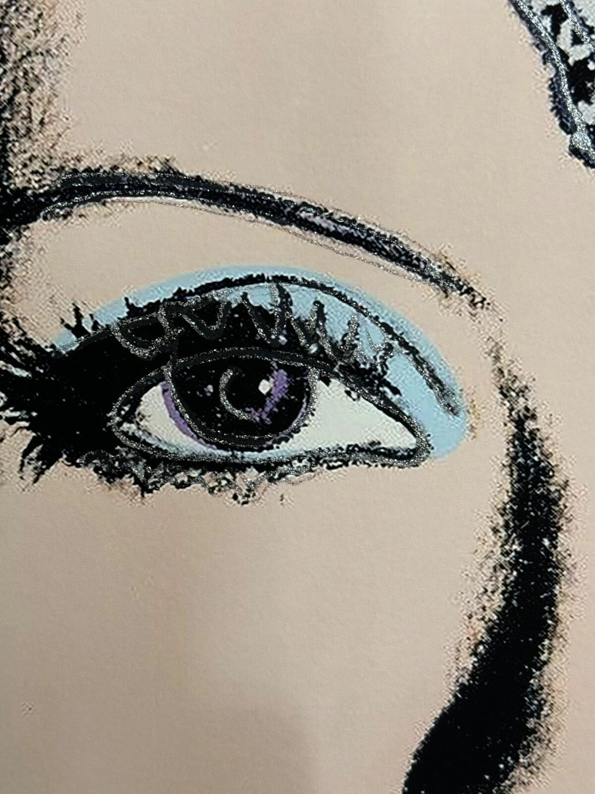 ANDY WARHOL "Star" FS # 260 Garbo Beige Faced Trial Proof- Myths Screenprint- Museum Quality- Diamond Dust- 38 x 38" Wall Art