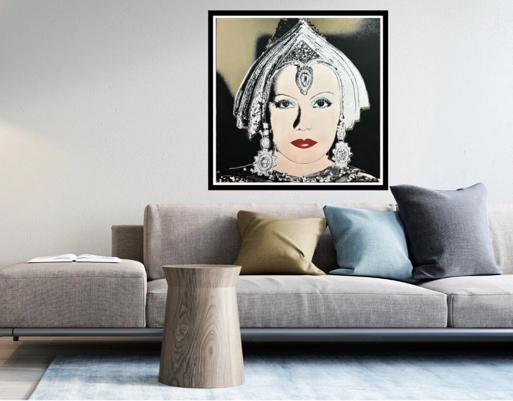 ANDY WARHOL "Star" FS # 260 Garbo Beige Faced Trial Proof- Myths Screenprint- Museum Quality- Diamond Dust- 38 x 38" Wall Art