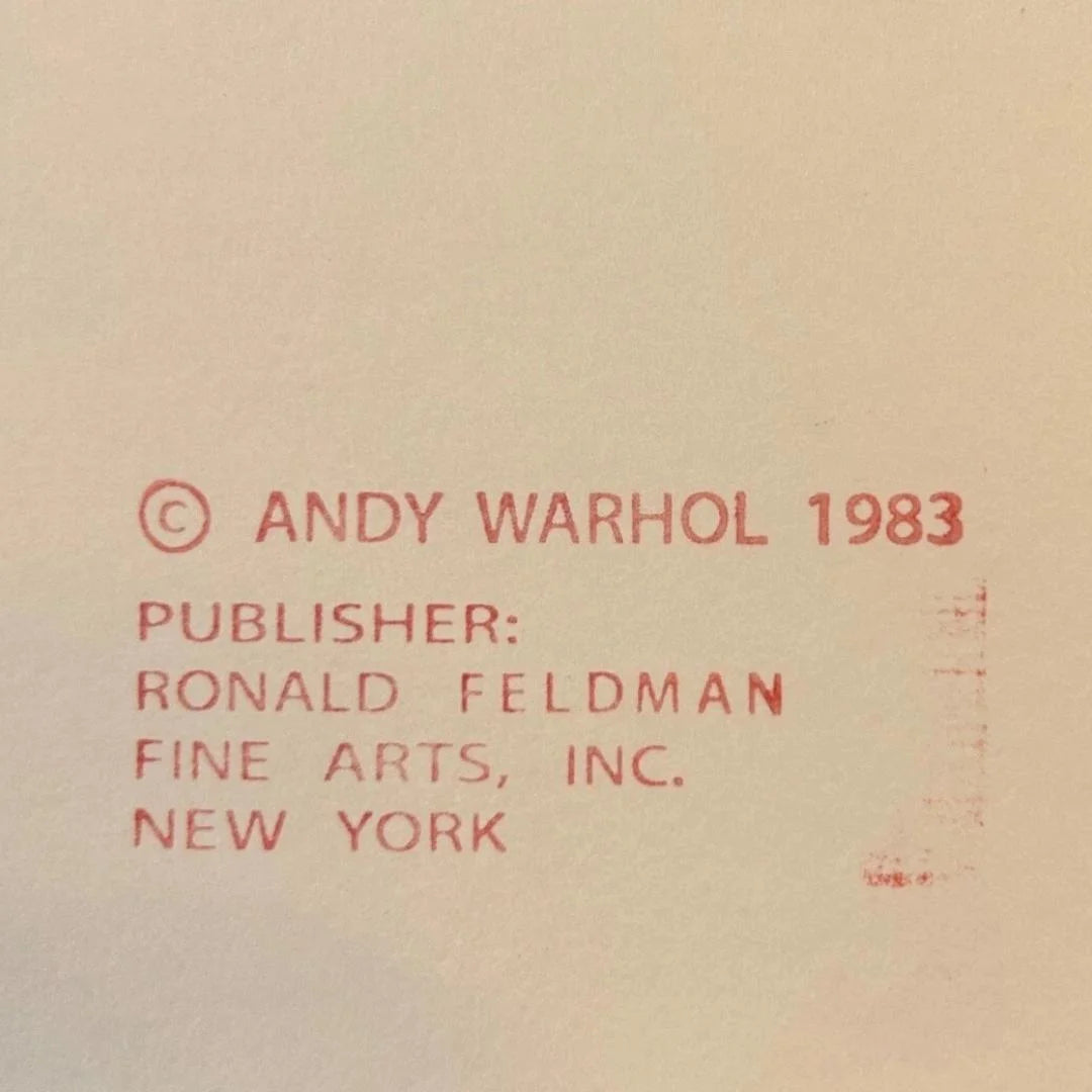 ANDY WARHOL–“Zebra" Blue-Yellow Trial-Endangered Species Screenprint- Diamond Dust- Museum Quality-38 X 38" Wall Art