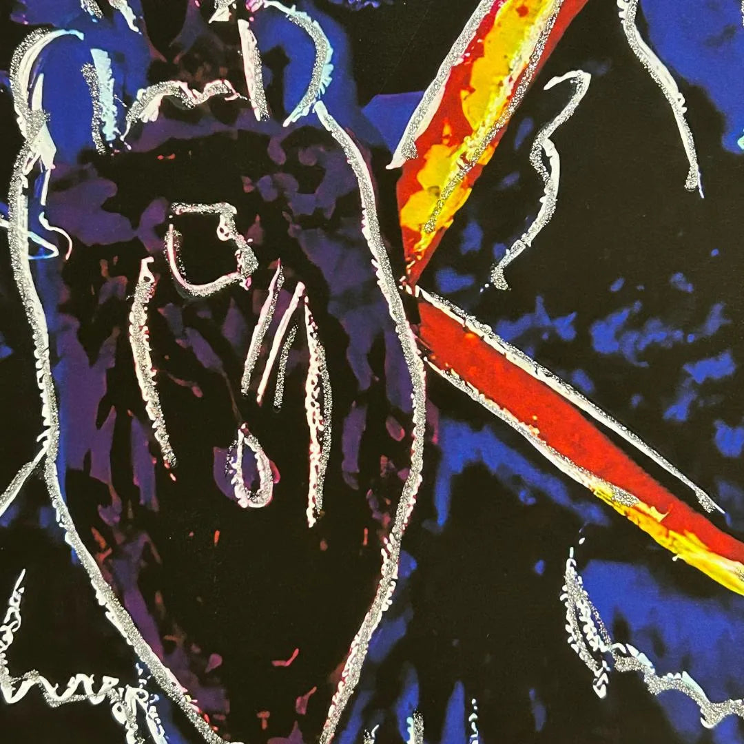 ANDY WARHOL–“Silverspot" Blue & Yellow Trial Butterfly- Endangered Species Screenprint- Diamond Dust- Museum Quality-38 X 38" Wall Art