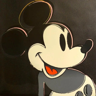 Vintage-style illustration of a cartoon character with a black background