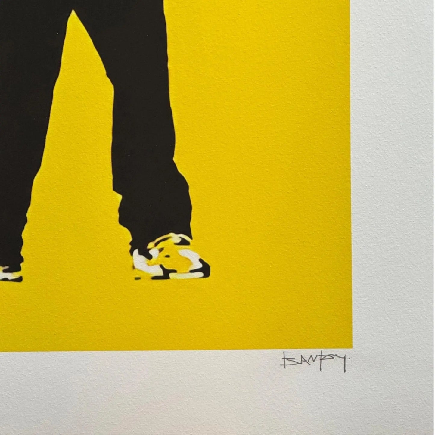 BANKSY -"Barking Dog" (Yellow) -Screen Print Paper Wall Art Decor - 27 5/8 x 27 5/8"