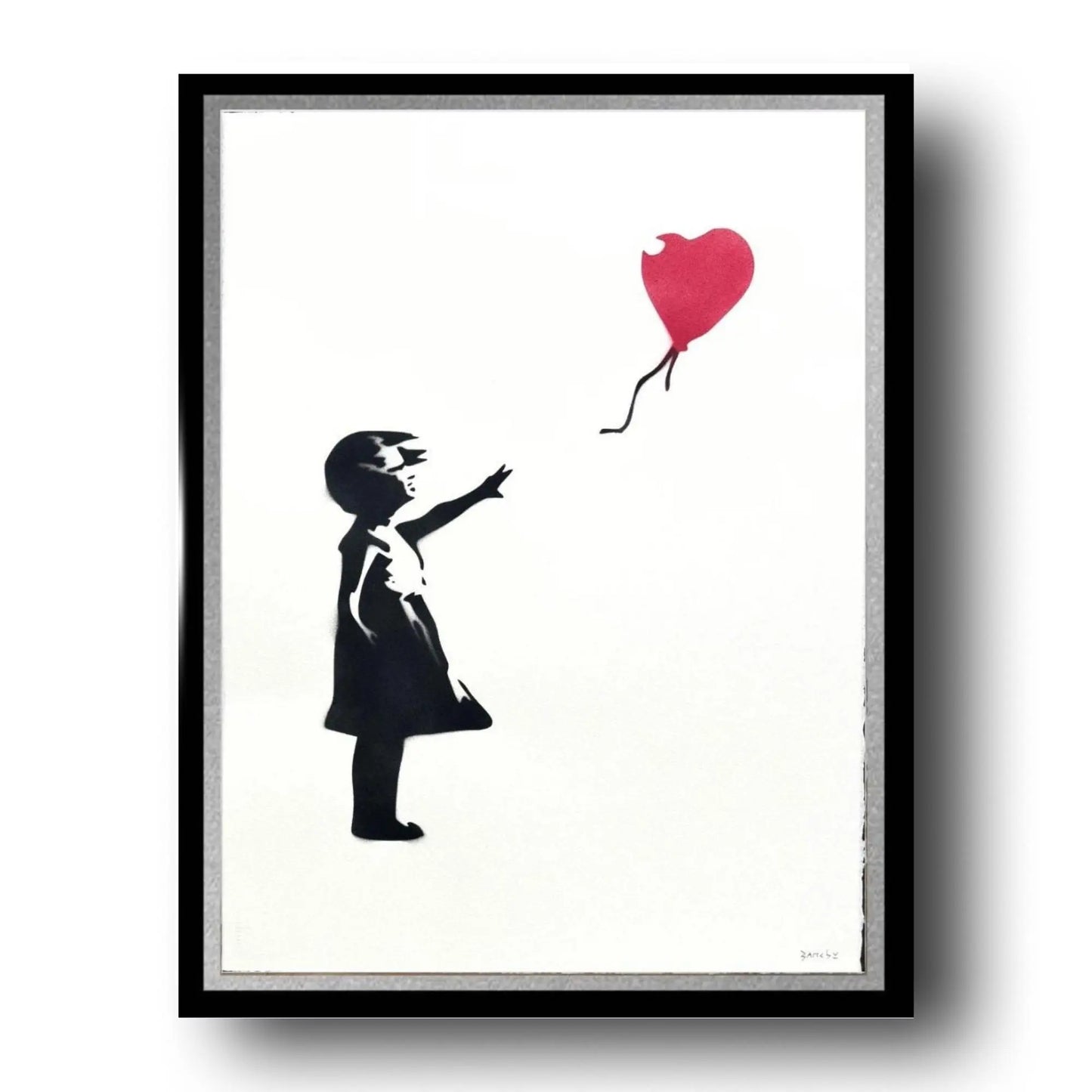 BANKSY- "Girl With Balloon"- Original Spray Painting - Iconic Grafitti Street Art- Stunning piece