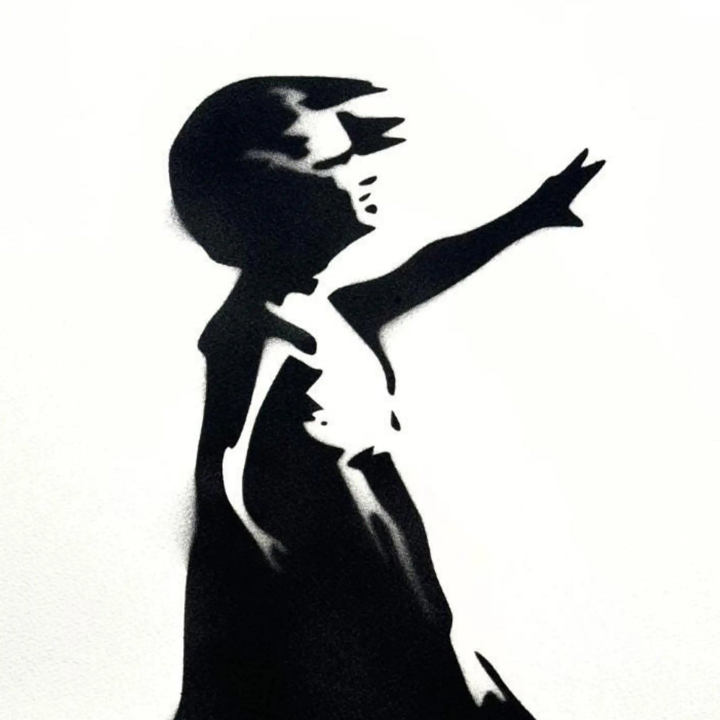 BANKSY- "Girl With Balloon"- Original Spray Painting - Iconic Grafitti Street Art- Stunning piece