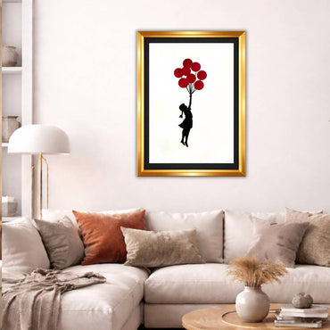 Artwork framed on the wall