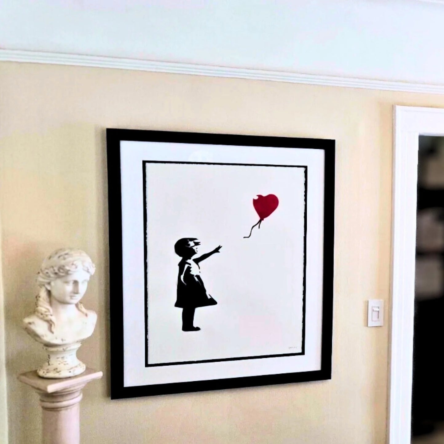 BANKSY- "Girl With Balloon"- Original Spray Painting - Iconic Grafitti Street Art- Stunning piece