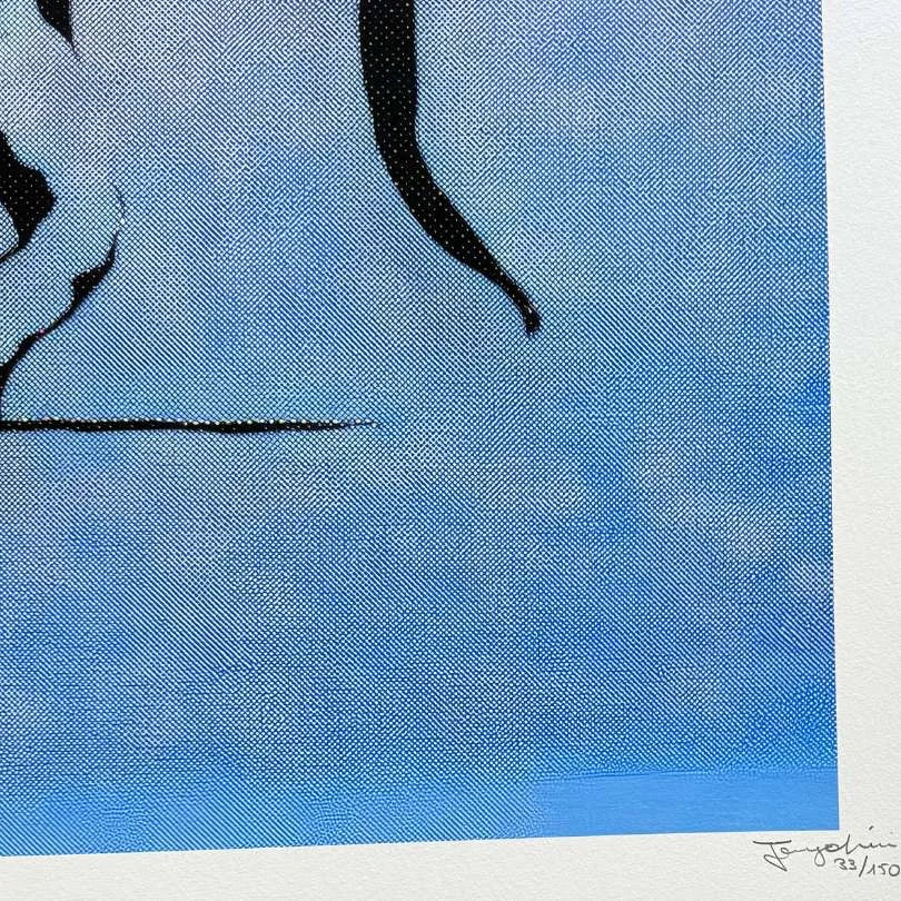FENZOLINI "ELEPHANT RIDE" Blue- Screenprint - Hand Signed, Numbered
