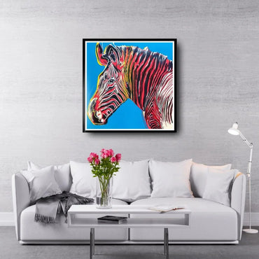 ANDY WARHOL “Zebra" Layered Silkscreen Proof– Endangered Species-Museum Quality- 38 X 38" Animal | Pop Art