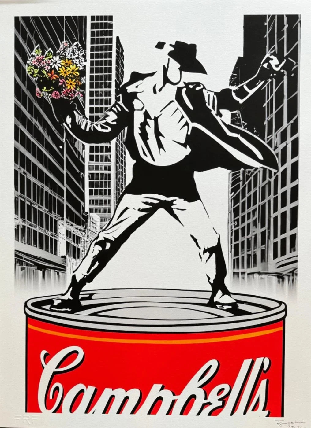 FENZOLINI "MJ SOUPCAN"- NY - Screenprint- Hand Signed, Numbered - 23 3/8 x 32" Wall Art