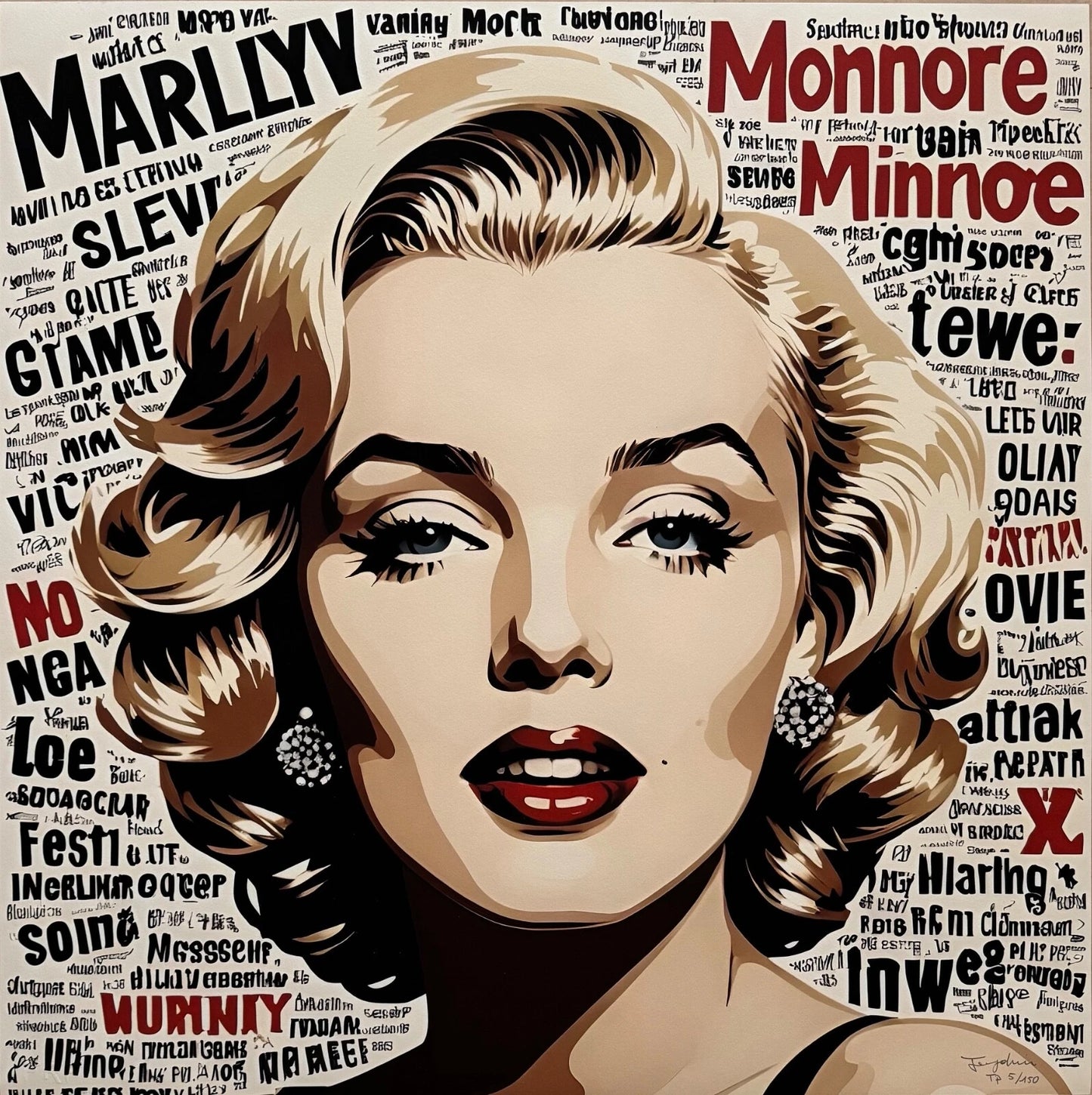 FENZOLINI "Marilyn Trial"- Giclee- Signed- 36 x 36"- Highest Quality-iFusionism