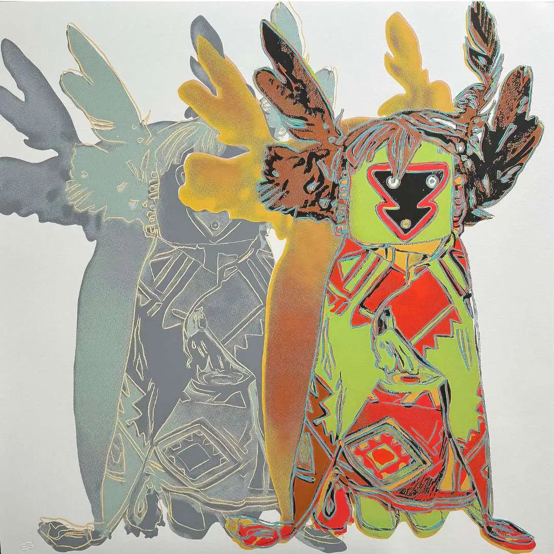 Andy WARHOL “KACHINA DOLLS”- Screenprint Trial- Cowboys Indians Series - Museum Board - 36x36" Wall Art