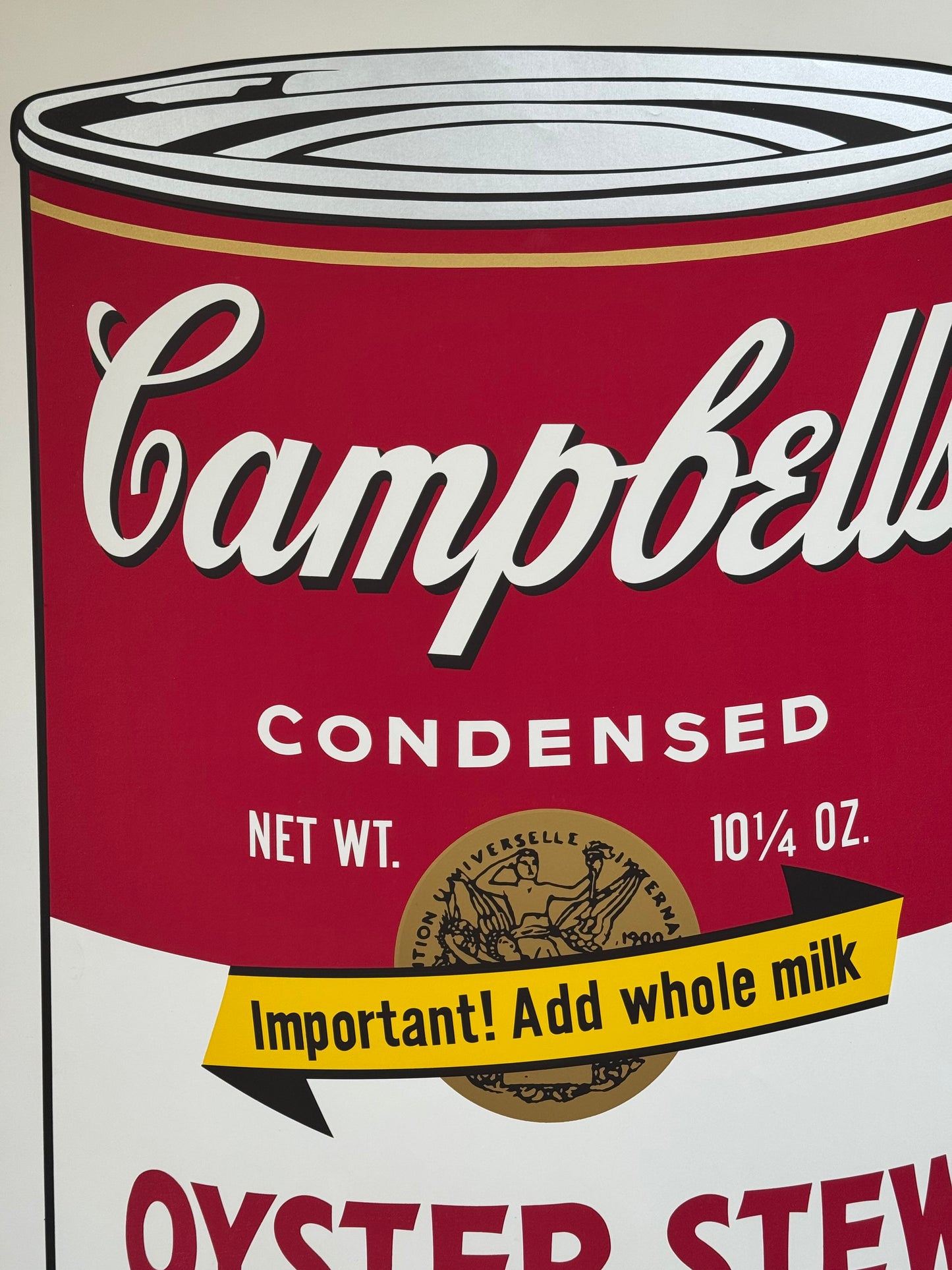 ANDY WARHOL– Original Edition "Campbells Soup" Oyster Stew"-Unsigned- Authentic - Superb Condition