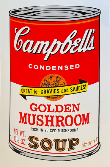 ANDY WARHOL- "Campbell Soup" Golden Mushroom" - Unsigned Proof-Museum Quality- Full sized 23x35" Wall Decor