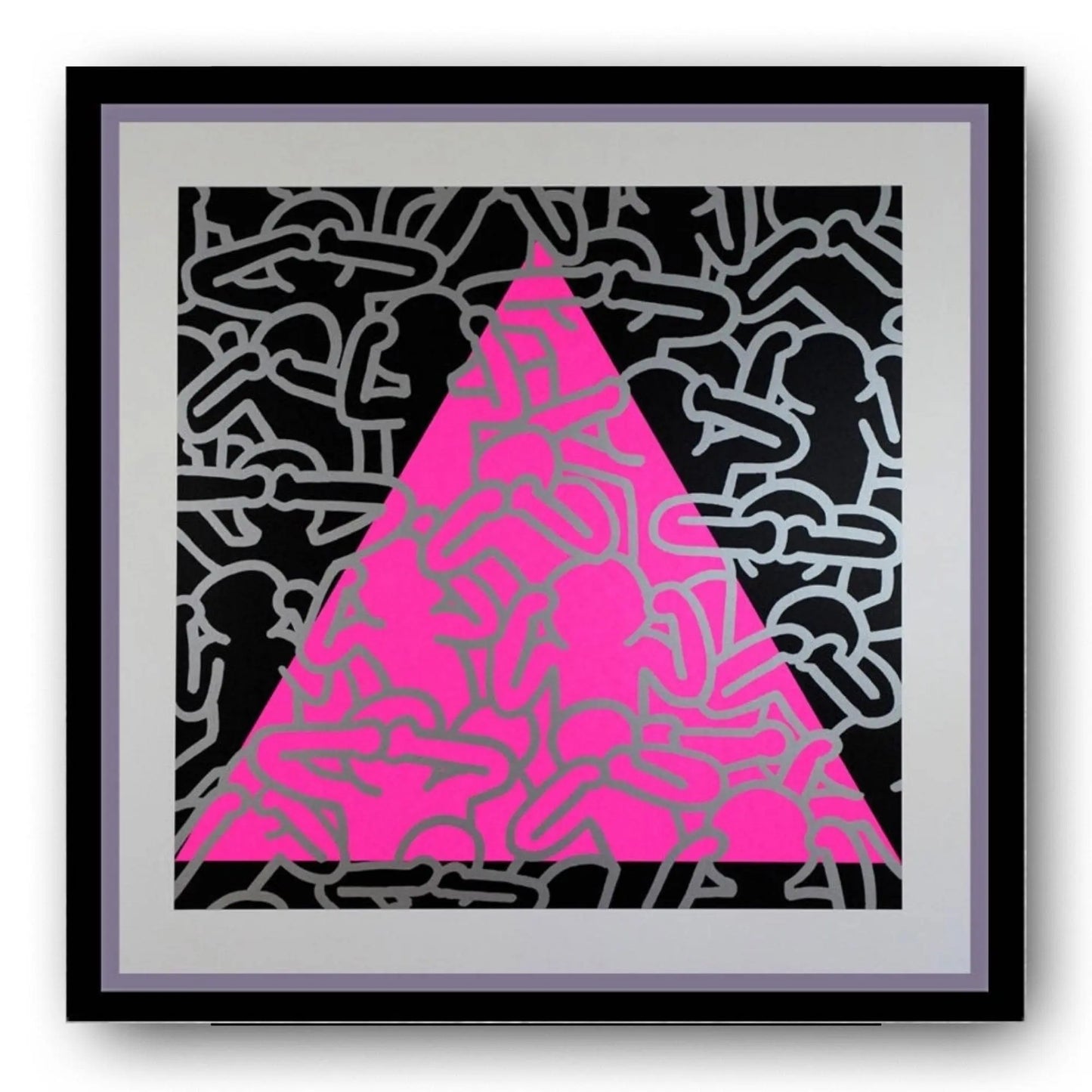 KEITH HARING – "Silence Equals Death"- Silkscreen Proof Edition- Unsigned-Museum Quality- 39x39" Wall Art