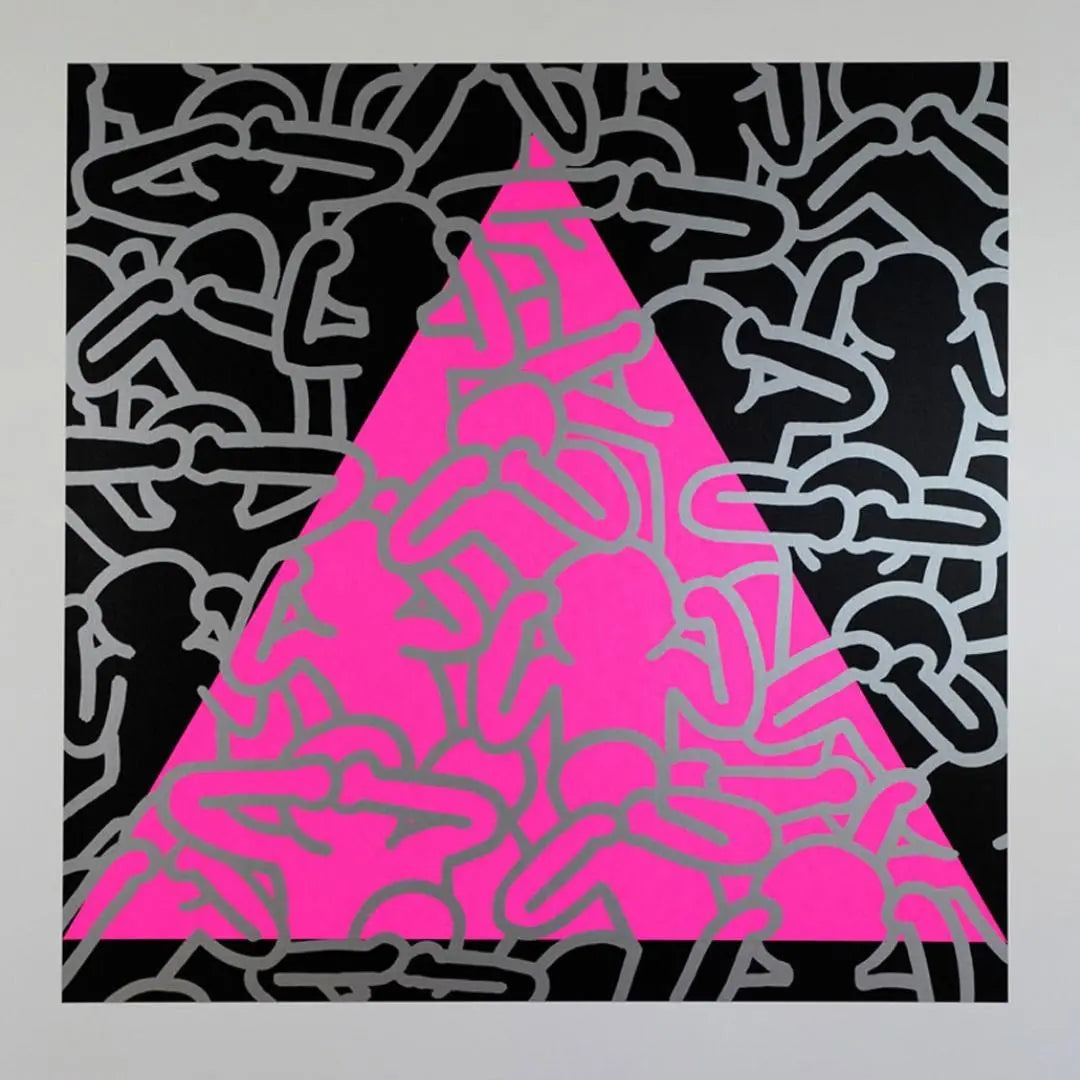 KEITH HARING – "Silence Equals Death"- Silkscreen Proof Edition- Unsigned-Museum Quality- 39x39" Wall Art