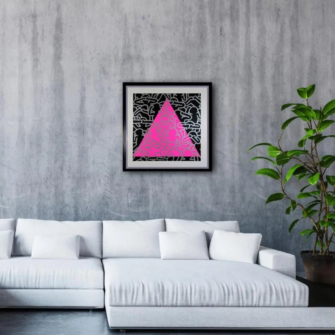 KEITH HARING – "Silence Equals Death"- Silkscreen Proof Edition- Unsigned-Museum Quality- 39x39" Wall Art