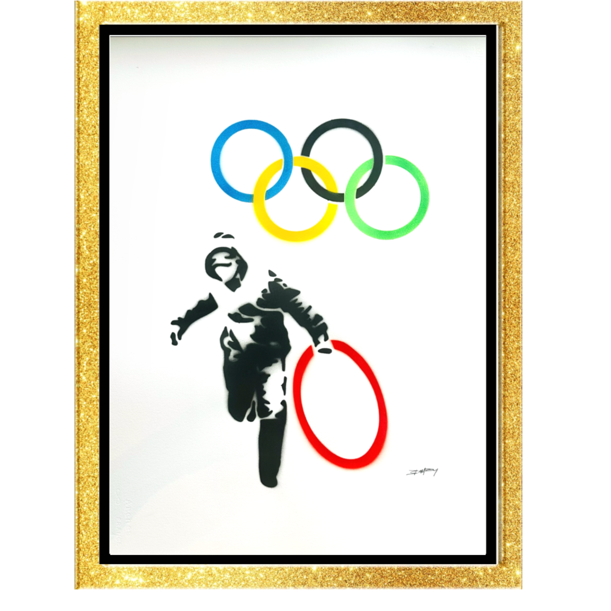 Banksy Olympic Looter | Original Spray Painting Wall Art