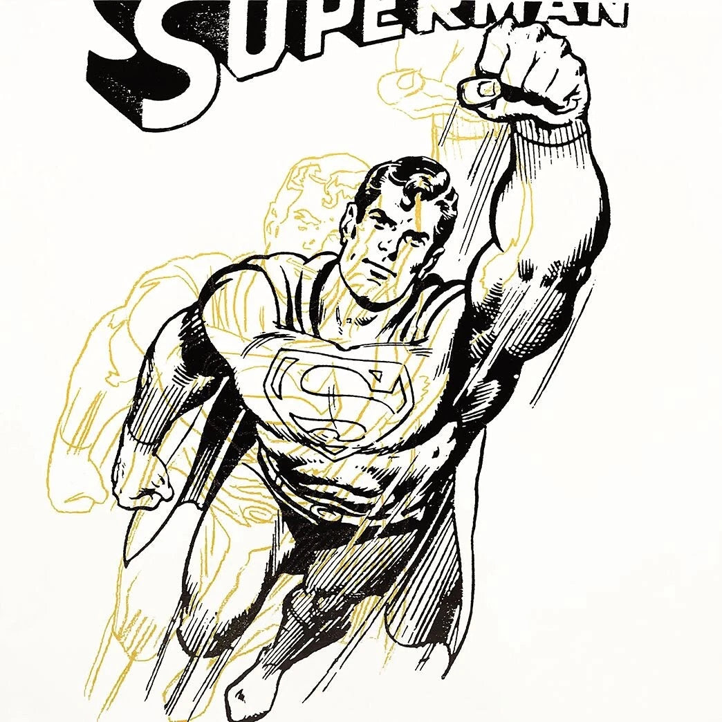 ANDY WARHOL– 2 Piece Pkg: “Superman Trials"- Multicolor Screenprint Proofs- Myths-Diamond Dust Museum Board-38 x 38" Wall Art