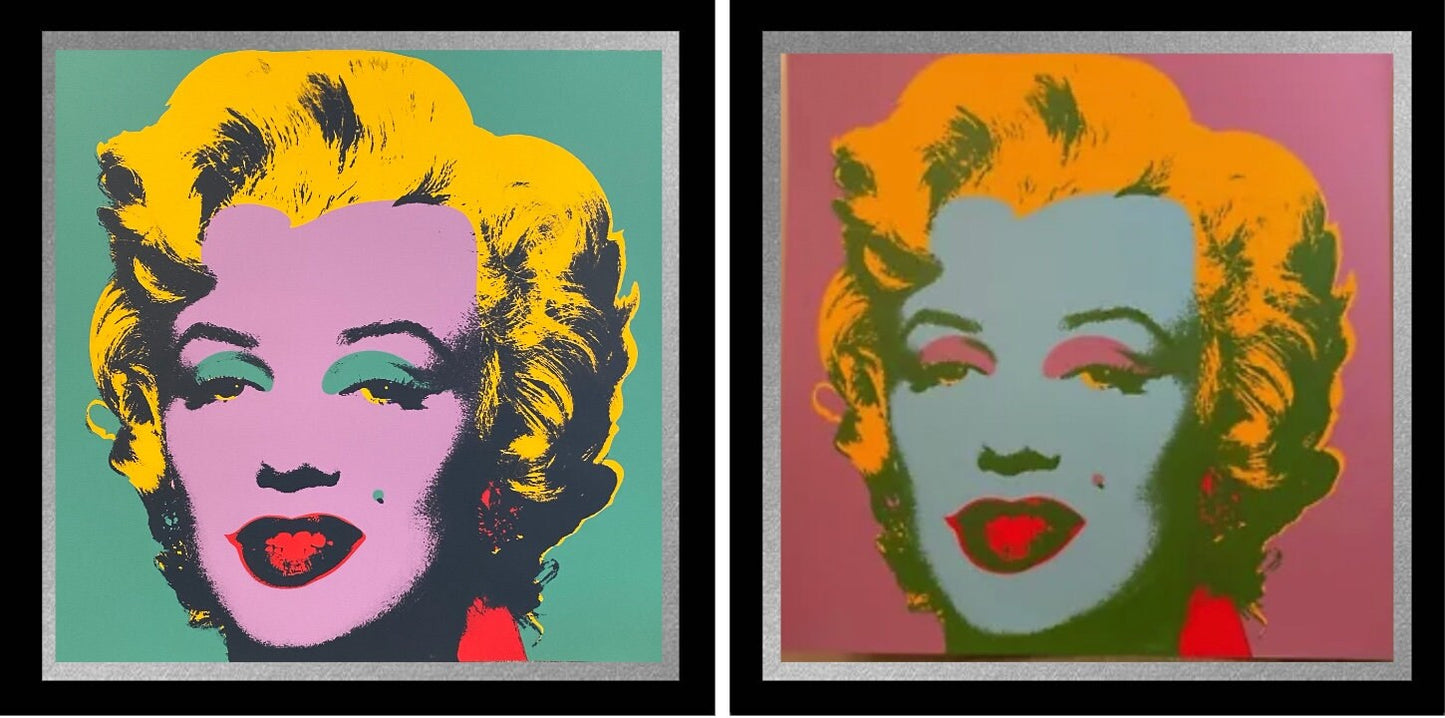 Full sized ANDY WARHOL- 2 "MARILYNS #23 & #28"- Silkscreens (Screenprints)- Superb Quality- 2 Gorgeous Pieces- Shipped Flat.