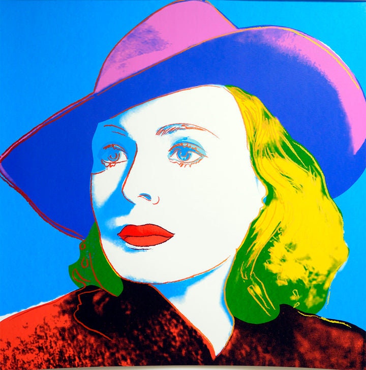 Full sized Andy Warhol -"BERGMAN HERSELF & HAT" -2 Silkscreens (Screenprints)- Museum Board- Shipped Flat- Best Quality- Both Beautiful!