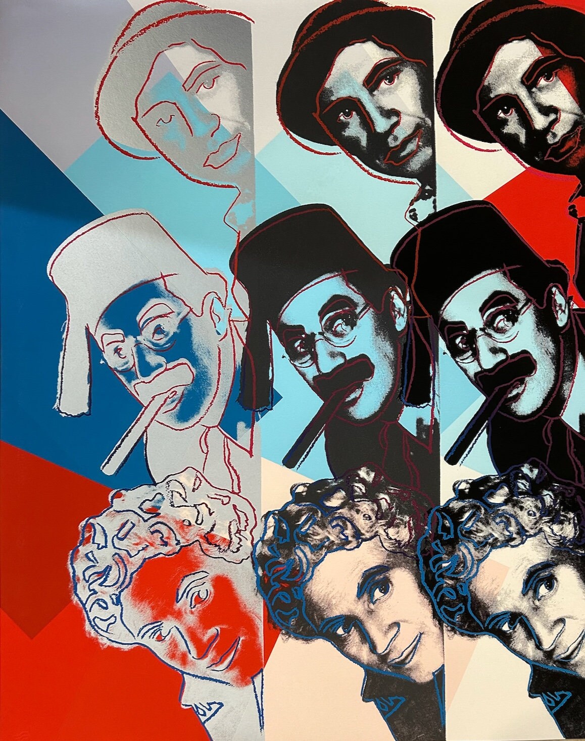 Full sized Andy WARHOL- "MARX Bros. & EINSTEIN"- 2 Silkscreens (Screenprints) Jews Suite- Fast Flat Ship- Best Quality - Best Price