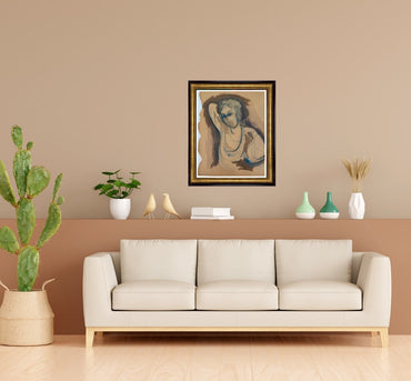 MODIGLIANI- Original Watercolor/Painting; signed, pHD APPROVAL- Appraisal- Perfect signature. Shipped Flat. Beautiful Piece