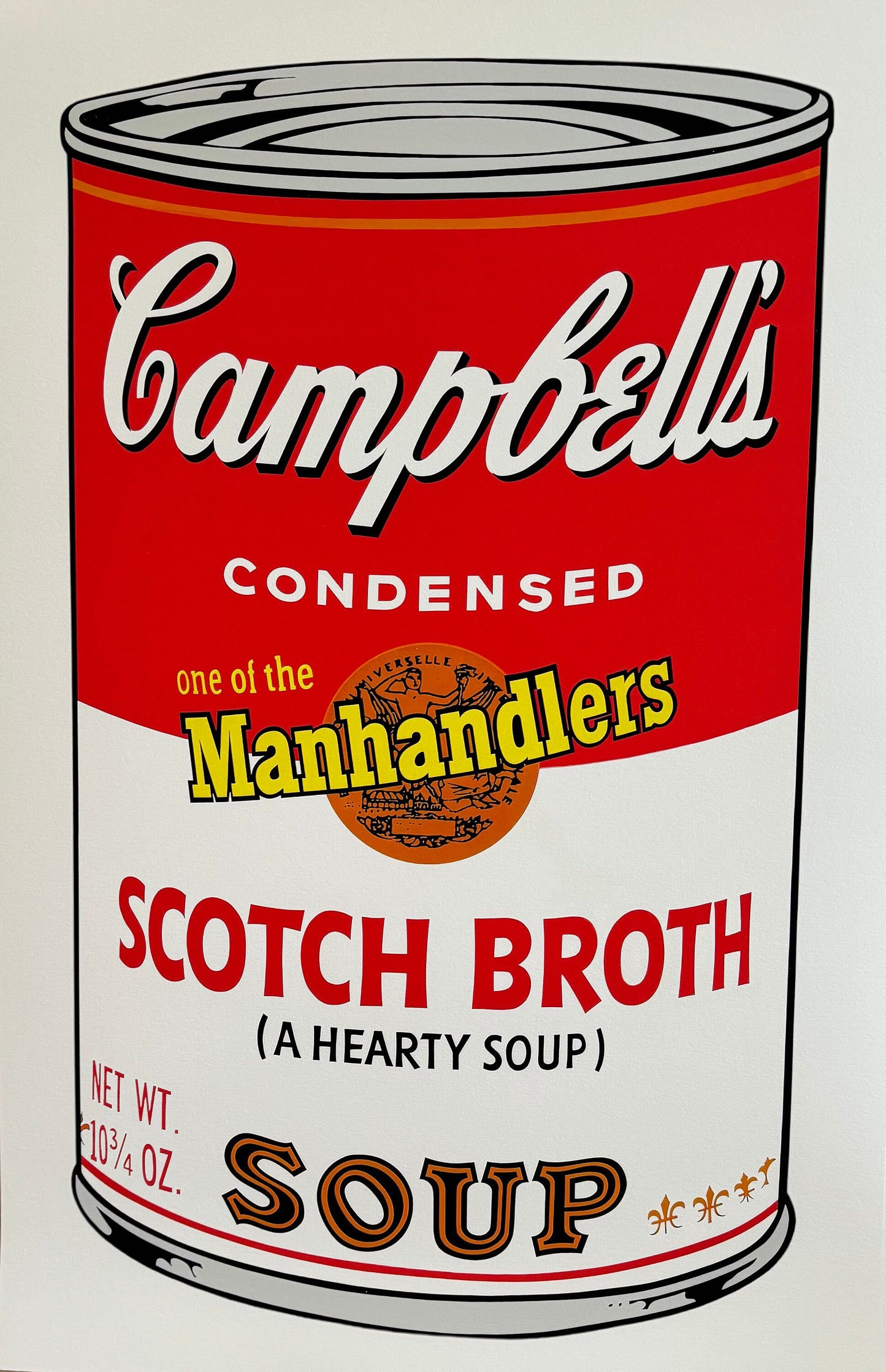 Andy WARHOL- 2- Full Sized- Screenprints "2 CAMPBELL SOUPS- Scotch Broth & Golden Mushroom"- Ships Flat - Guaranteed Beautiful!