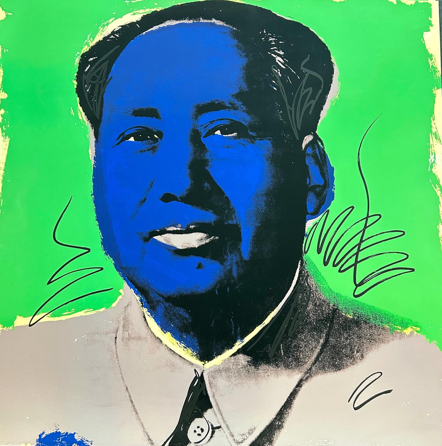 Full sized ANDY WARHOL “MAO” – F S #90 Screenprint Proof– Unsigned -Mao Zedong Pop Art – Bold Color – Ships Flat – Best Quality