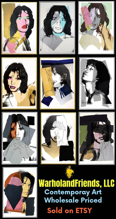 Full sized WARHOL- Complete "MICK JAGGER" Suite (10)- All Silkscreens-(Screenprints)- Unsigned Proof Edition-Highest Quality- Shipped Flat
