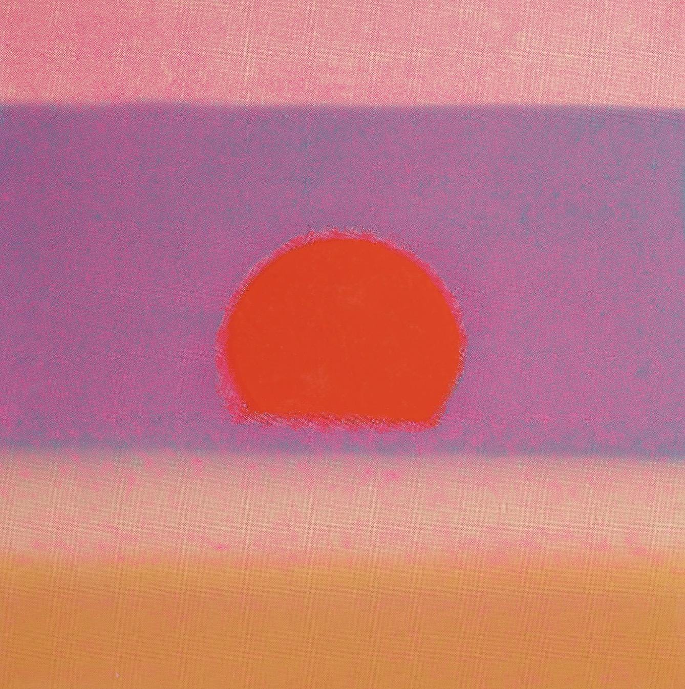 Full sized Andy Warhol "SUNSET"#26- Screenprint -Unsigned. Pop Art- Top Quality- Ships Flat- Great Colors & Best Price.