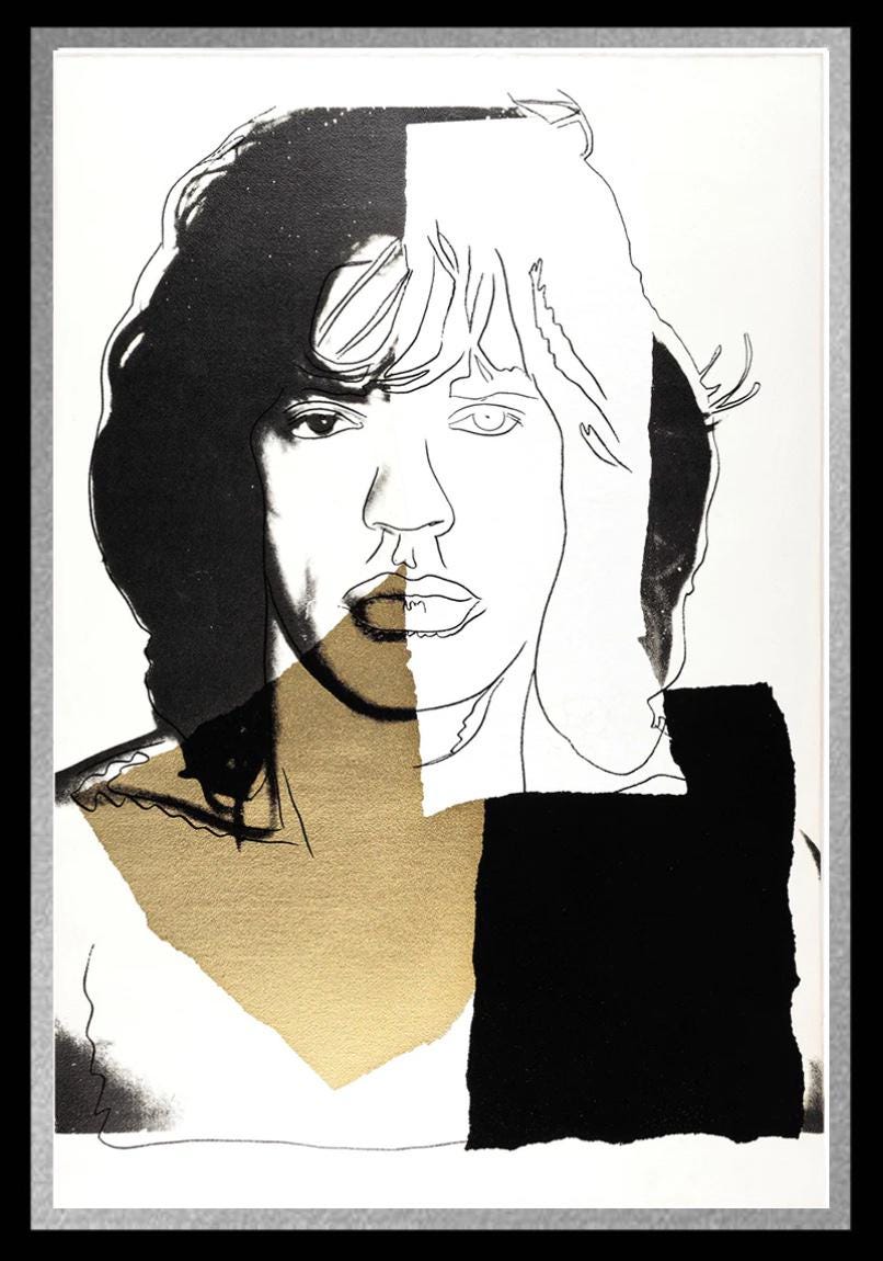 Full sized WARHOL- Complete "MICK JAGGER" Suite (10)- All Silkscreens-(Screenprints)- Unsigned Proof Edition-Highest Quality- Shipped Flat
