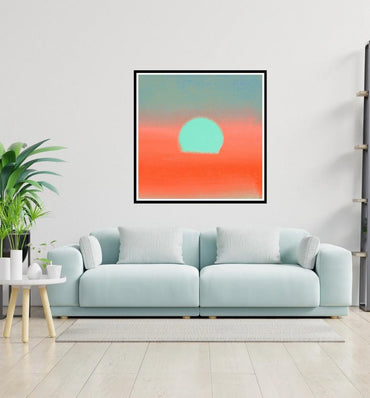 Sunset Wall Art - Andy Warhol Screen Print Above Couch Paper Wall Art Available Full 36 X 36 Size