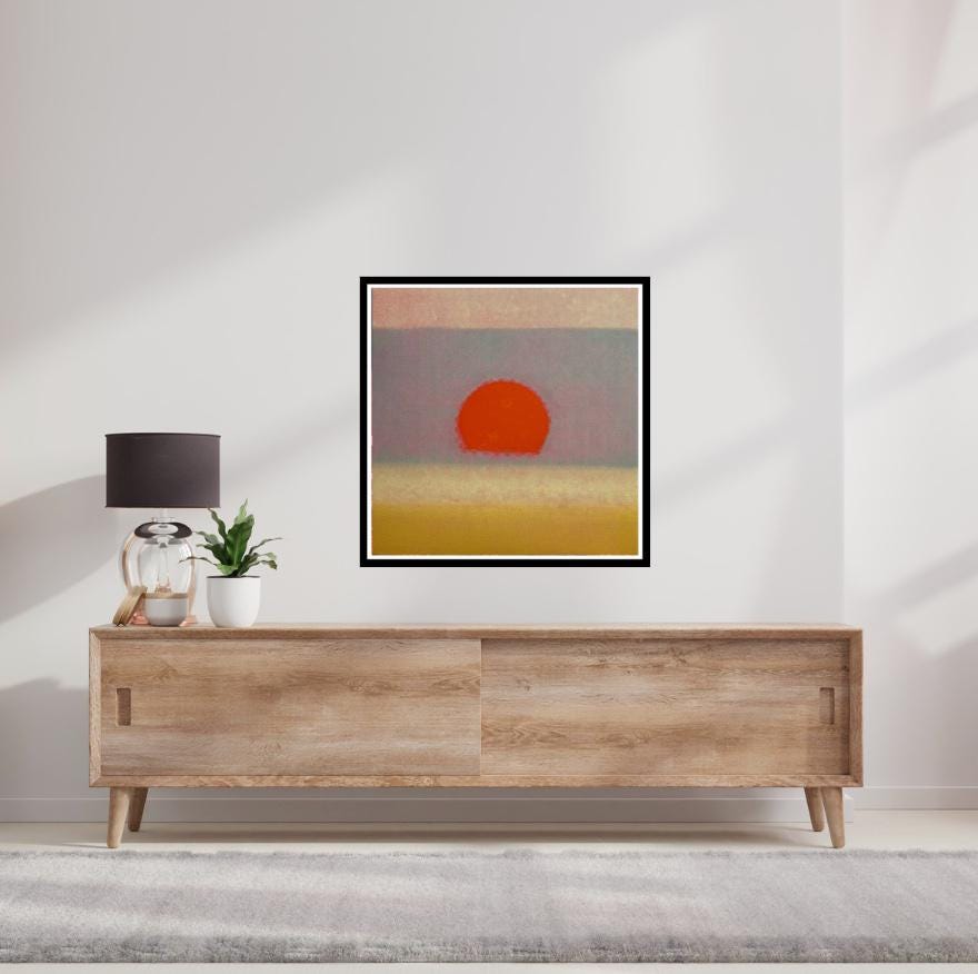 Full sized Andy Warhol "SUNSET"#77- Screenprint - Unsigned. Pop Art- Top Quality- Ships Flat- Great Colors- Get Best Price