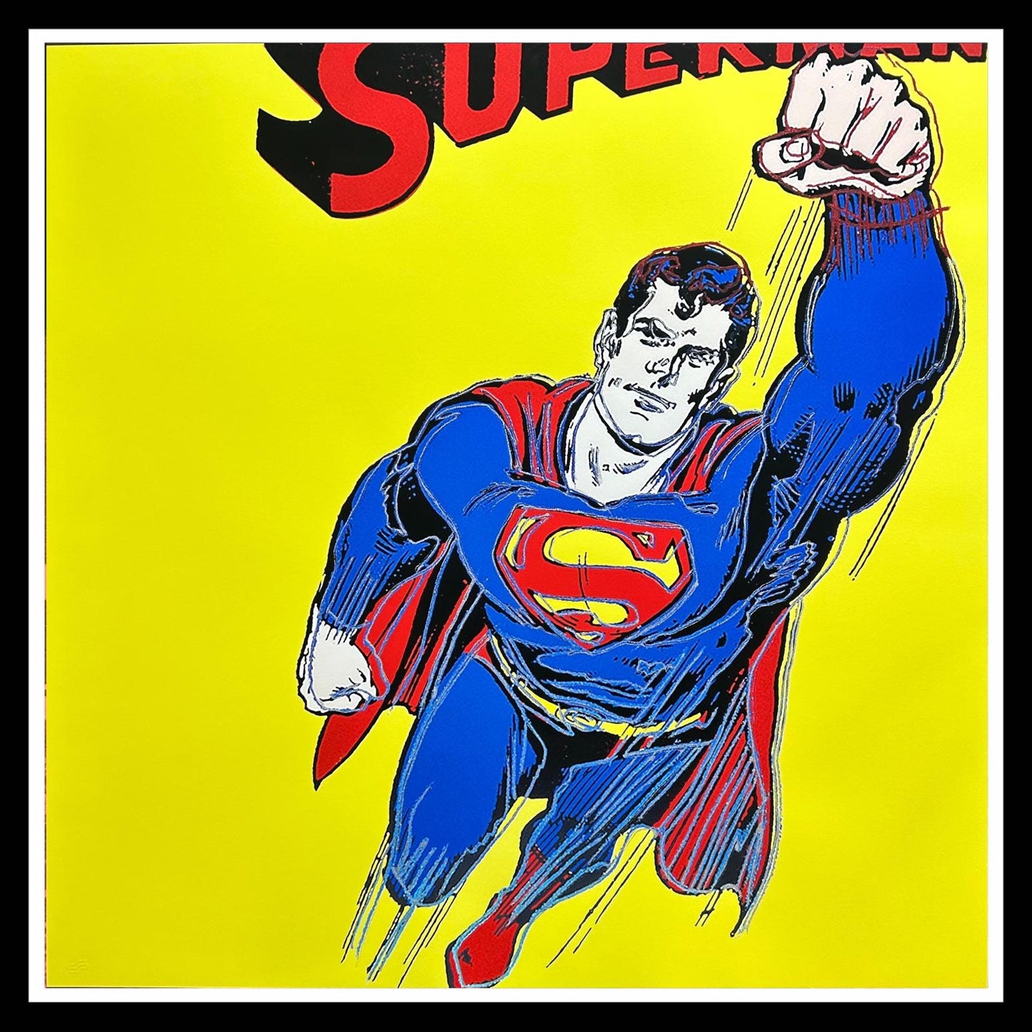 Full sized Andy WARHOL- 2 “SUPERMAN” TRIALS- Screenprints -Myths- Both Diamond Dust- Flat Ship- 2 Stunning Pieces- Best Quality