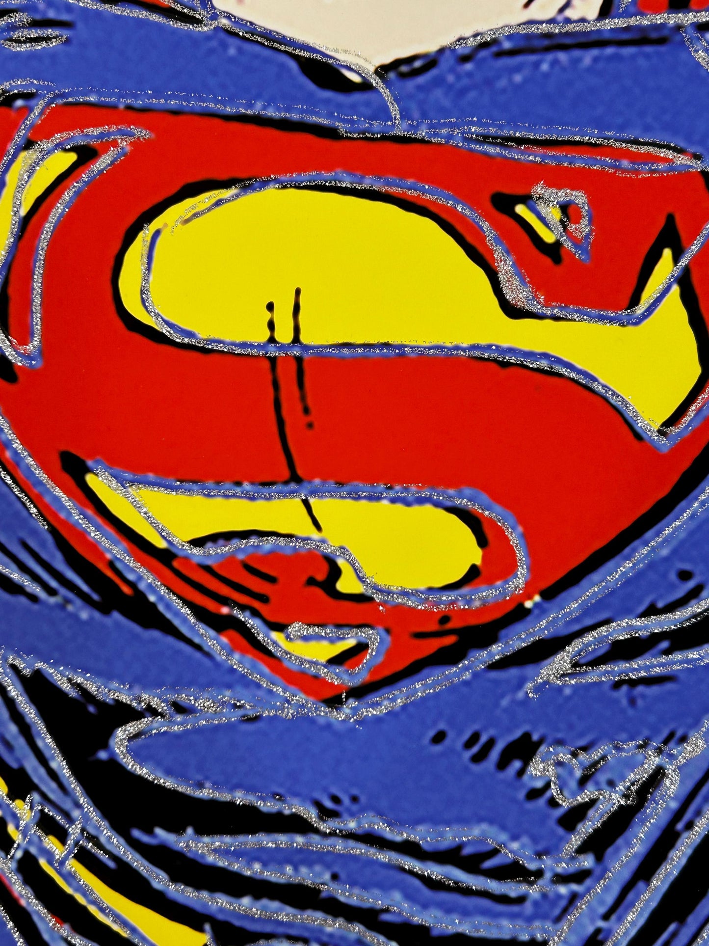 Full sized Andy WARHOL- 2 “SUPERMAN” TRIALS- Screenprints -Myths- Both Diamond Dust- Flat Ship- 2 Stunning Pieces- Best Quality