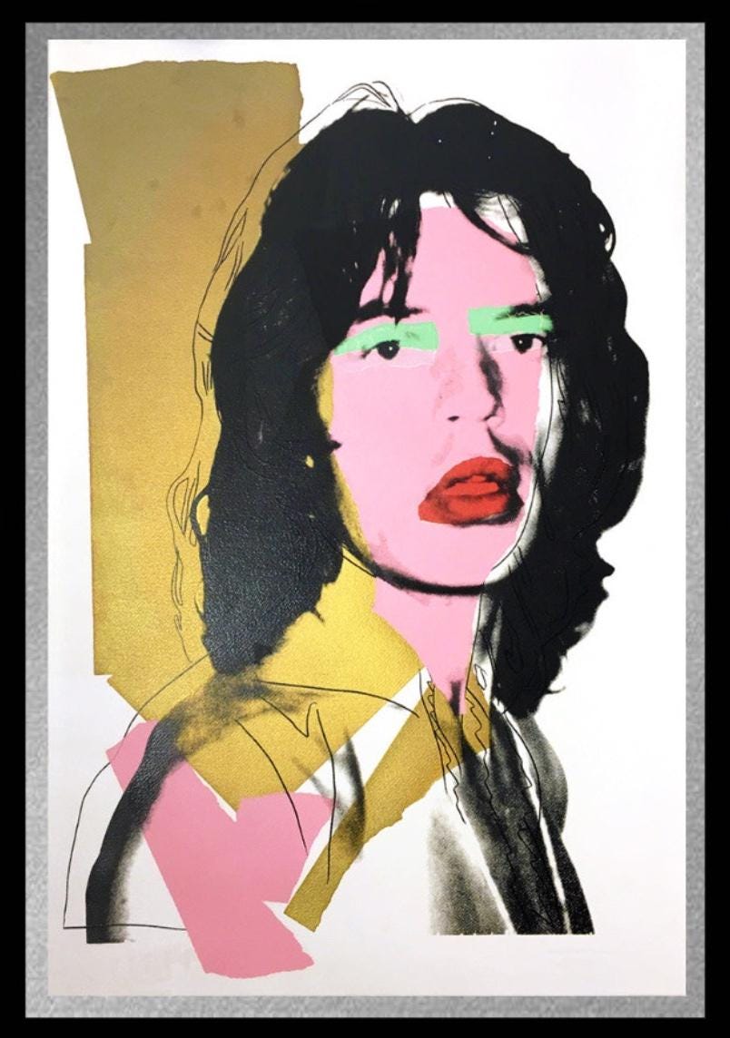 Full sized WARHOL- Complete "MICK JAGGER" Suite (10)- All Silkscreens-(Screenprints)- Unsigned Proof Edition-Highest Quality- Shipped Flat