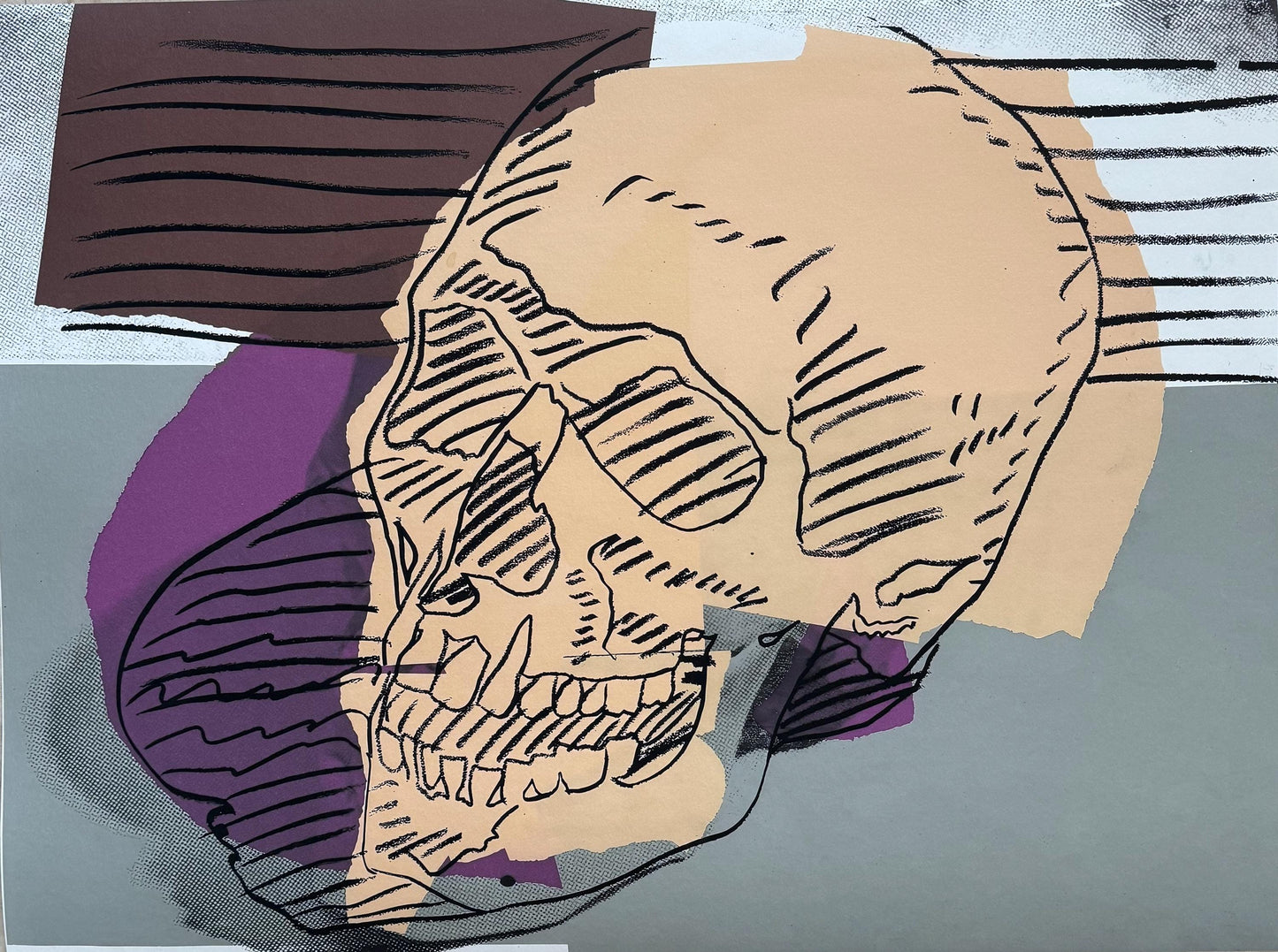 ANDY WARHOL "Skulls” #157-Screenprint Proof- Top Quality Skull 30 x 40"" Flat Ship- A Beauty!