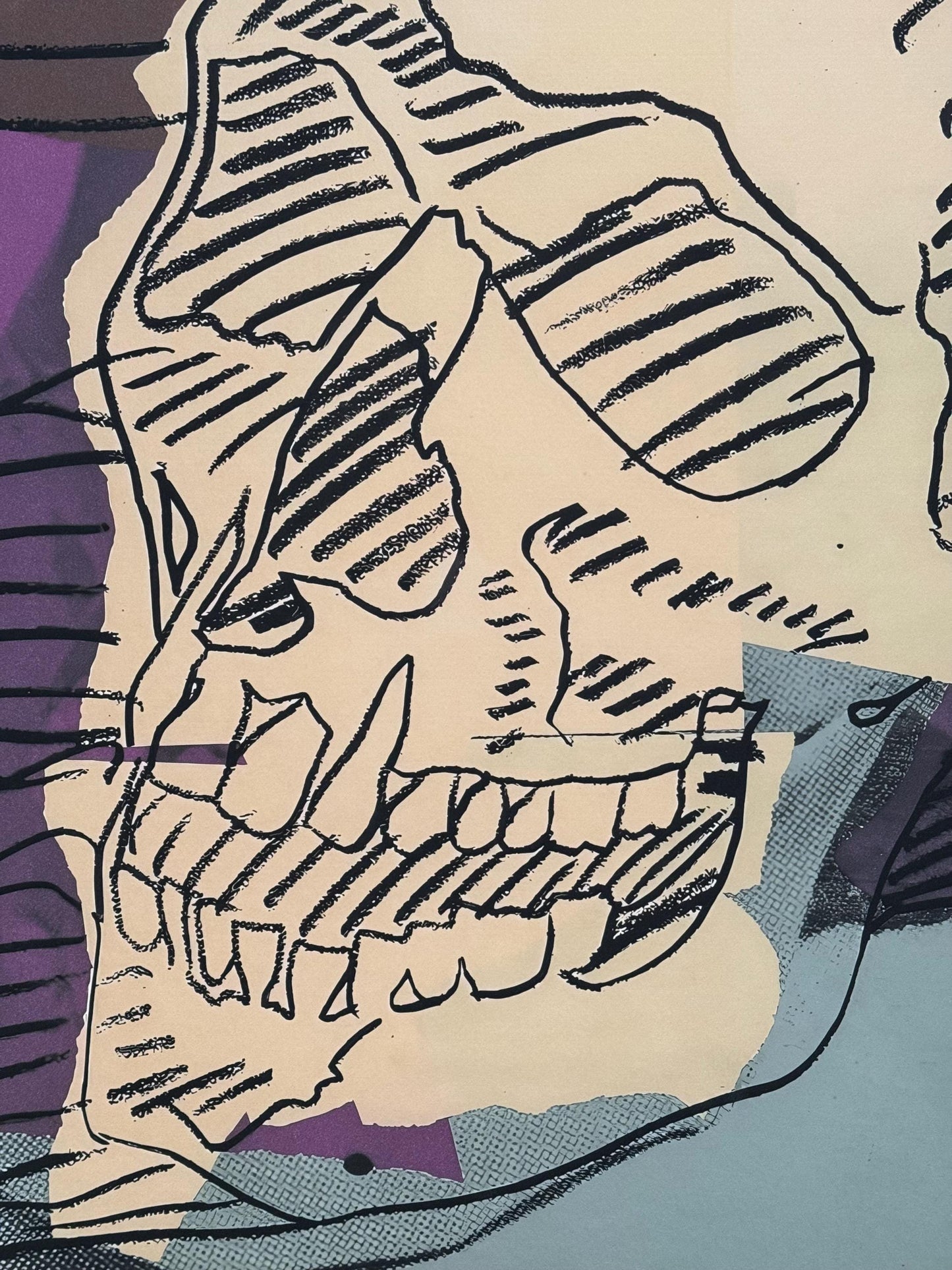 ANDY WARHOL "Skulls” #157-Screenprint Proof- Top Quality Skull 30 x 40"" Flat Ship- A Beauty!