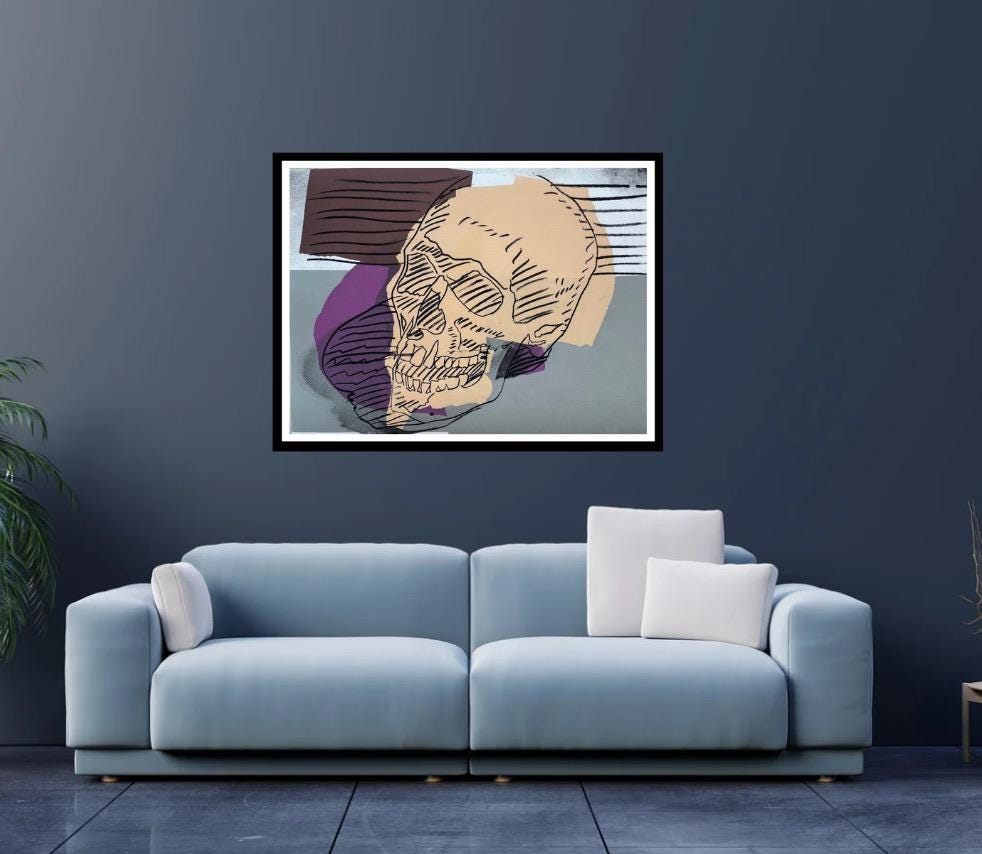 ANDY WARHOL "Skulls” #157-Screenprint Proof- Top Quality Skull 30 x 40"" Flat Ship- A Beauty!