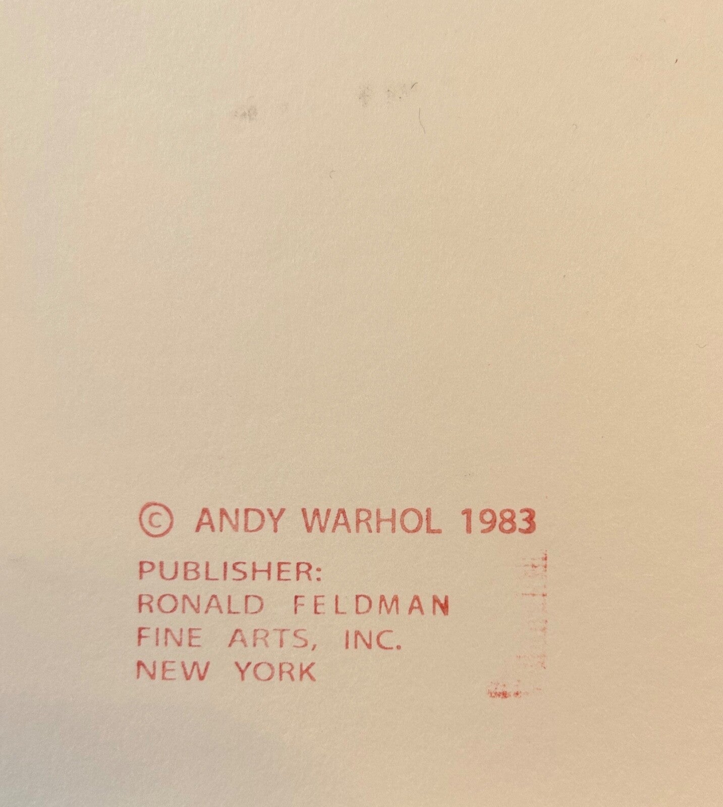 ANDY WARHOL “Zebra"-Maroon Trial Screenprint –Diamond Dust- Endang.Species Proof- Museum Quality 38 X 38"Wall Art